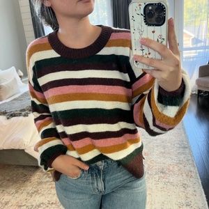 Striped Payton Pullover Sweater in Coziest Yarn